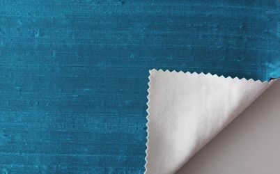 Dupioni silk turqoise blue
